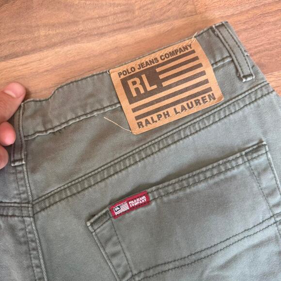 Y2K Ralph Lauren Polo Jeans Company Olive Green Shorts - Picture 7 of 8